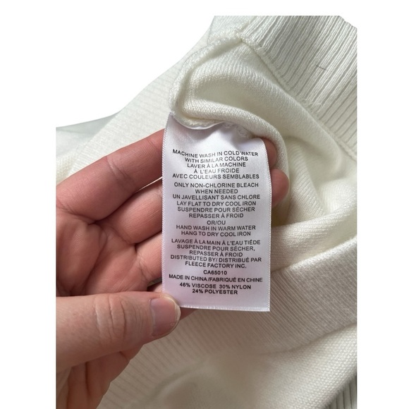 NWT Toboggan White Label Linnie cream knit sweater material pencil skirt - Picture 4 of 6